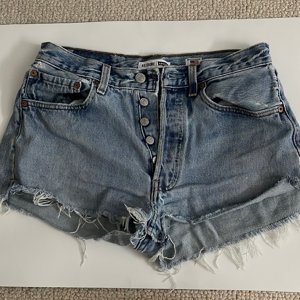 REDONE x Levi jean shorts